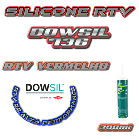 Dowsil 736  RTV Selante silicone Vermelho  - 300ml - Aqui tem os melhores preços